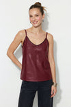 Whipstitch Vegan Leather Cami