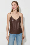 Whipstitch Vegan Leather Cami