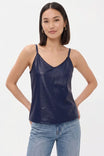 Whipstitch Vegan Leather Cami