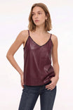 Whipstitch Vegan Leather Cami