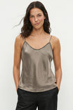 Whipstitch Satin Camisole