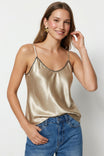 Whipstitch Satin Camisole