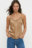 Whipstitch Satin Camisole