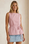 Sleeveless Cinched Tunic Top