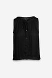 Relaxed Button-front Tank Top