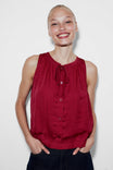 Relaxed Button-front Tank Top