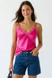 V-neck Lace Trim Top