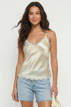 V-neck Lace Trim Top