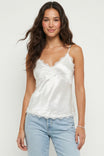 V-neck Lace Trim Top