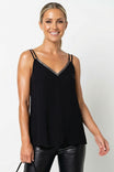 Rhinestone V-neck Double Strap Cami