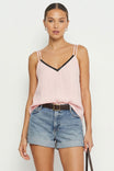 Rhinestone V-neck Double Strap Cami