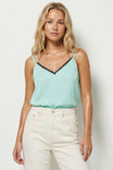Rhinestone V-neck Double Strap Cami