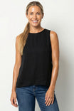 Relaxed Sleeveless Back Keyhole Top