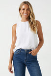 Relaxed Sleeveless Back Keyhole Top