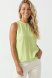 Relaxed Sleeveless Back Keyhole Top