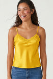 Classic Satin V-neck Lace Trim Cami