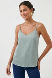 Adjustable Strap V Neck Tank Top