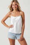 Shell Button Detail Satin Cami