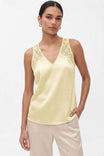 Naomi Lace Back V-neck Satin Top