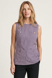 Sleeveless Utility Pocket Top