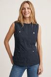 Sleeveless Utility Pocket Top