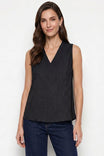 Textured Satin Open Back Twist Tank