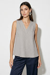 Textured Satin Open Back Twist Tank