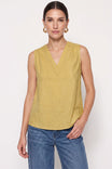 Textured Satin Open Back Twist Tank
