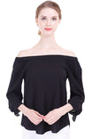 Off The Shoulder Long Sleeve Blouse