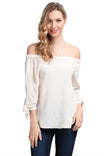 Off The Shoulder Long Sleeve Blouse