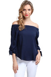 Off The Shoulder Long Sleeve Blouse