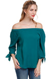 Off The Shoulder Long Sleeve Blouse