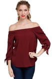 Off The Shoulder Long Sleeve Blouse
