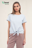 Short Sleeve Tencel™ Front Tie Top
