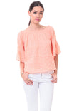 Off Shoulder Bell Sleeve Blouse