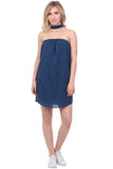Bandeau Choker Neck Dress