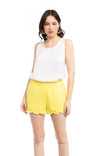 Scalloped Hem Shorts