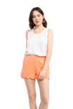 Scalloped Hem Shorts