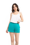 Scalloped Hem Shorts