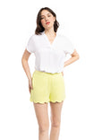 Scalloped Hem Shorts