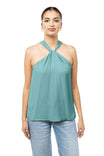 Front Twist Halter Neck Top