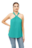 Front Twist Halter Neck Top