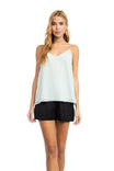 V-Neck Spaghetti Strap Tank With Macramé Back Detail