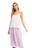 V-Neck Spaghetti Strap Tank With Macramé Back Detail