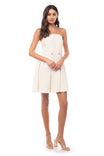 Strapless Tweed Fit And Flare Dress
