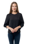 Round Neck Satin Blouse