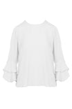 Ruffled Bell Sleeve Blouse