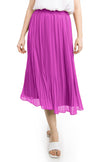 Pleated Midi Skirt With Lining