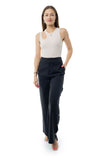 High Waisted Pants With Side Seam Slits