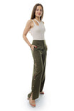 High Waisted Pants With Side Seam Slits